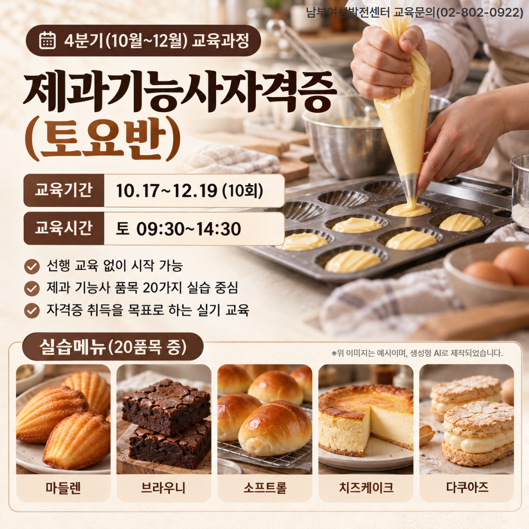 제과기능사자격증(토요반)